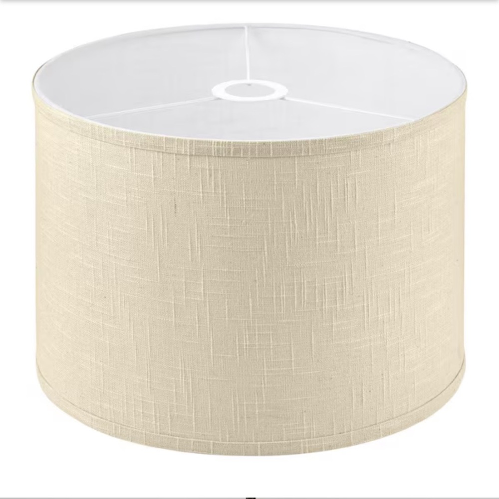 Home Depot 2 1/4 in. Linen Fabric Drum Pendant Lamp Shade in Beige Set of 2